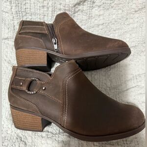 Clarks Dark Brown Ankle Booties